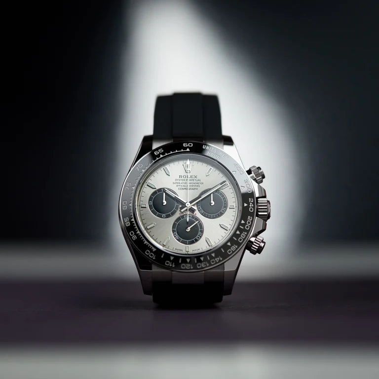 Rolex Daytona White Gold Oysterflex Silver Dial 126519LN-0006 Mens 40mm