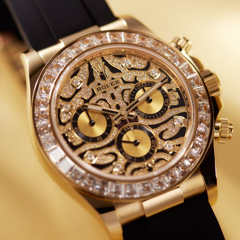 Rolex Daytona Yellow Gold  Diamond Oysterflex "Eye of the Tiger" 116588TBR-0003 Mens 40mm