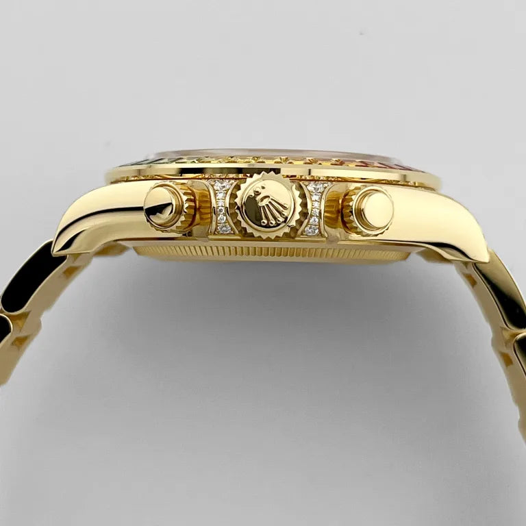 Rolex Daytona Yellow Gold Rainbow Black Dial 126598RBOW Mens 40mm