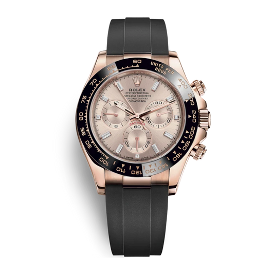 Rolex Daytona Rose Gold Oysterflex Pink Dial 116515LN-0061 Mens 40mm