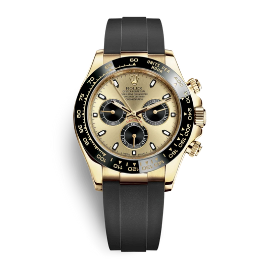 Rolex Daytona Yellow Gold Oysterflex Champagne Dial 116518LN-0048 Mens 40mm