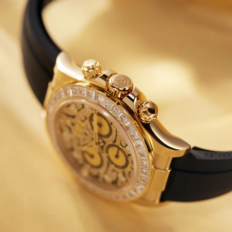 Rolex Daytona Yellow Gold  Diamond Oysterflex "Eye of the Tiger" 116588TBR-0003 Mens 40mm