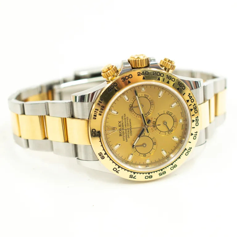 Rolex Daytona Yellow Gold & Steel Champagne Dial 116503-0003 Mens 40mm