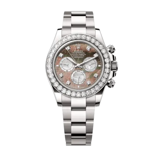Rolex Daytona White Gold Diamond Black Mother of Pearl Dial 126579RBR-0001 Mens 40mm