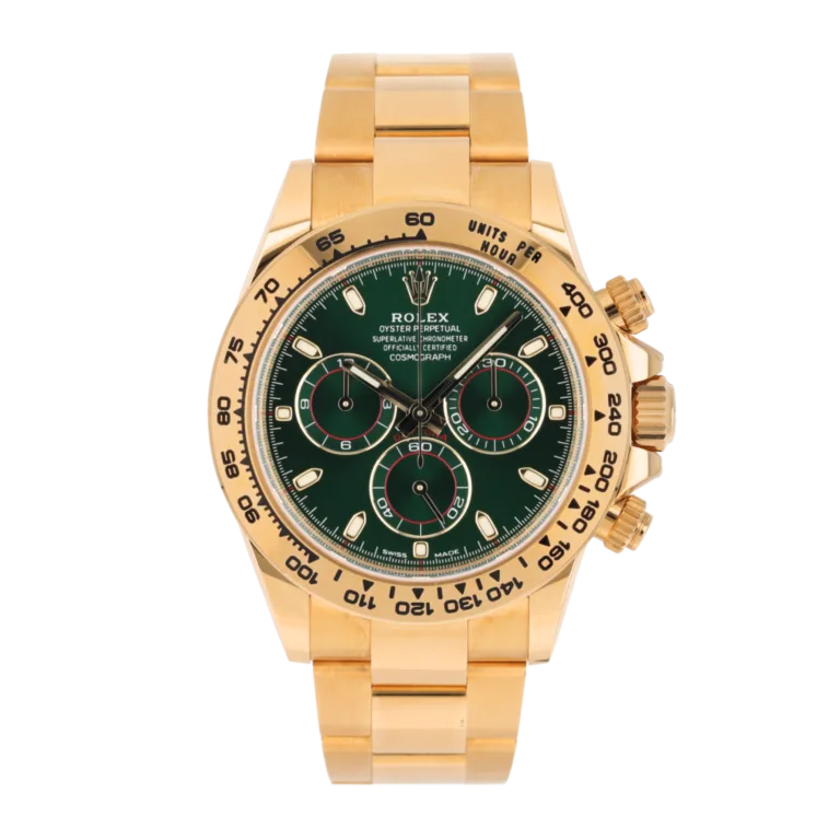 Rolex Daytona Yellow Gold Green Dial "John Mayer" 116508-0013 Mens 40mm