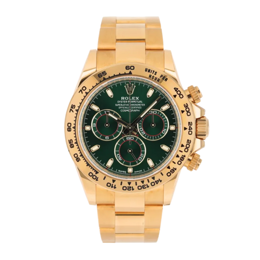 Rolex Daytona Yellow Gold Green Dial "John Mayer" 116508-0013 Mens 40mm