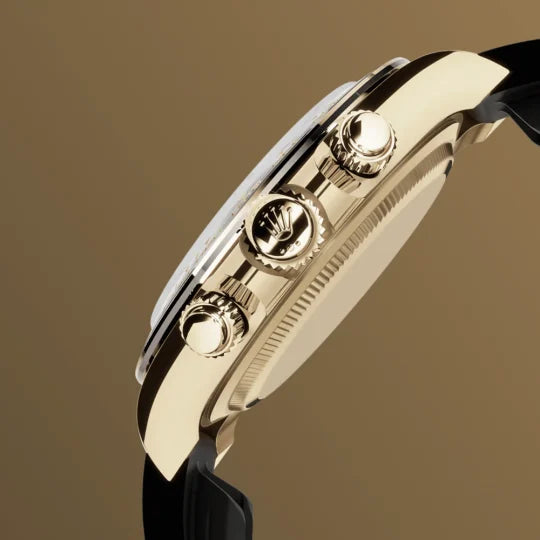 Rolex Daytona Yellow Gold Oysterflex Black Dial 126518LN-0008 Mens 40mm