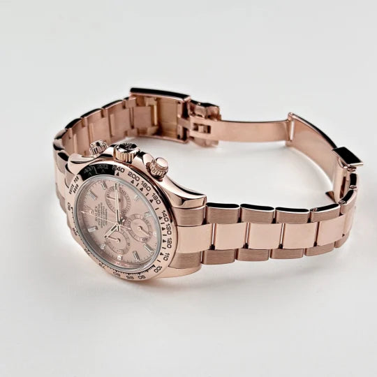 Rolex Daytona Rose Gold Baguette Pink Dial 116505-0012 Mens 40mm