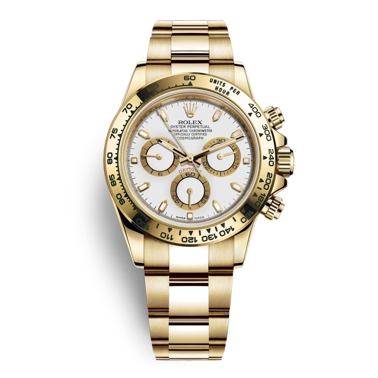Rolex Daytona Yellow Gold White Dial 116508-0001 Mens 40mm