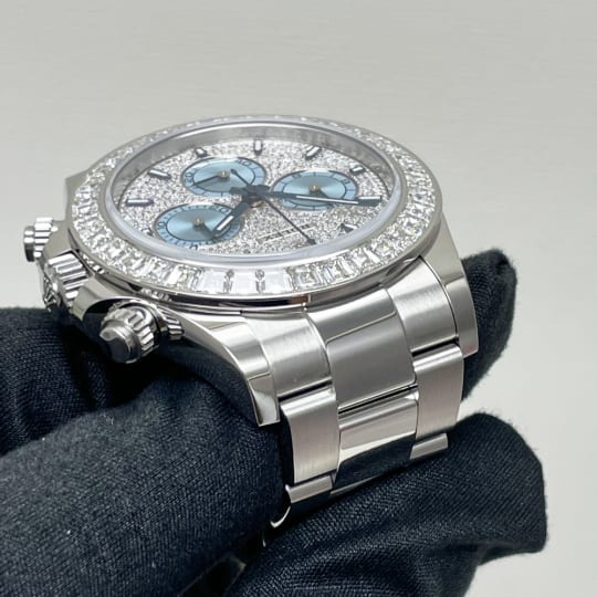 Rolex Daytona Platinum Diamond Pave Dial 126576TBR Pave Mens 40mm