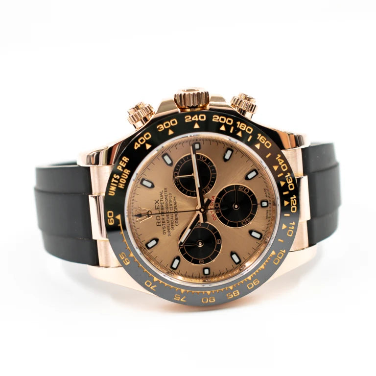 Rolex Daytona Rose Gold Oysterflex Pink Dial 116515LN-0013 Mens 40mm