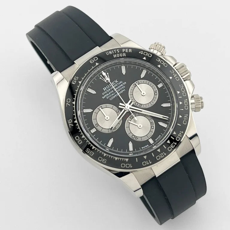 Rolex Daytona  White Gold Oysterflex Black Dial 126519LN-0002 Mens 40mm