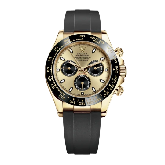 Rolex Daytona Yellow Gold Oysterflex Champagne Dial 116518LN-0040 Mens 40mm