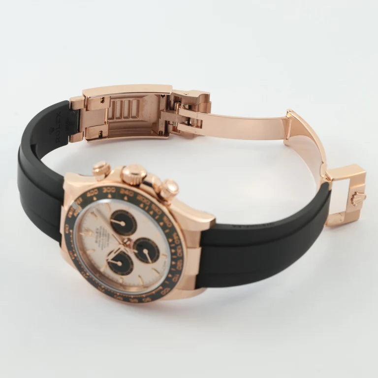 Rolex Daytona Rose Gold Oysterflex Pink Dial 126515LN-0006 Mens 40mm