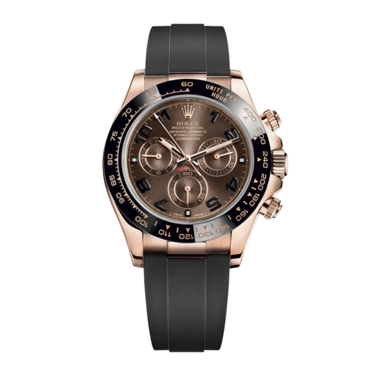 Rolex Daytona Rose Gold Oysterflex Brown Dial 116515LN-0015 Mens 40mm