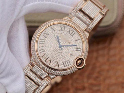 BALLON BLEU DE  W69006Z2 42MM TW FACTORY ROSE GOLD DIAMONDS DIAL