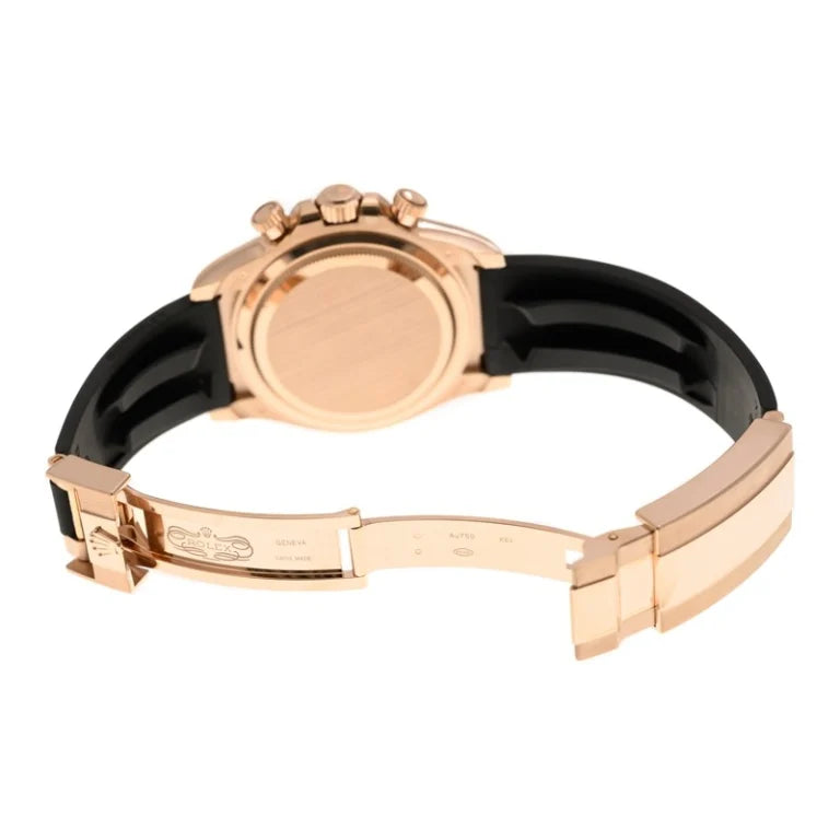 Rolex Daytona Rose Gold Oysterflex Black Dial 126515LN-0004 Mens 40mm