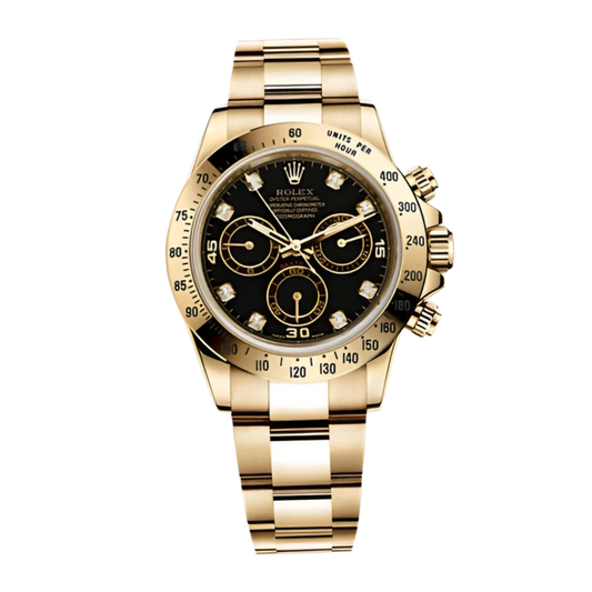 Rolex Daytona Yellow Gold Black Dial 116528-0031 Mens 40mm