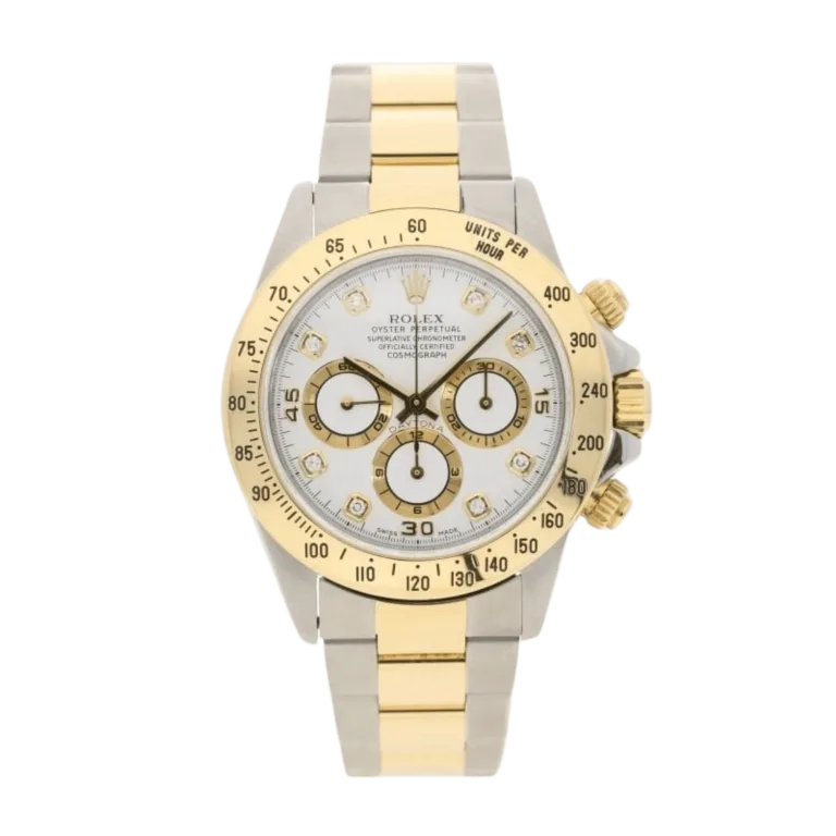 Rolex Daytona "Zenith" Yellow Gold & Steel White Dial 16523 White Dia 40mm