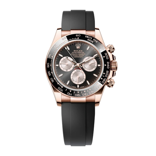 Rolex Daytona Rose Gold Oysterflex Black Dial 126515LN-0002 Mens 40mm