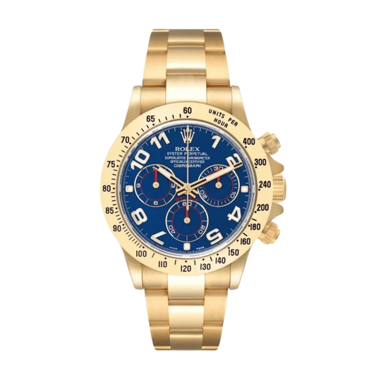 Rolex Daytona Yellow Gold Blue Dial 116508 Blue Arabic 40mm