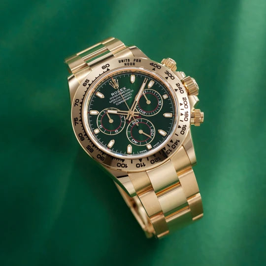 Rolex Daytona Yellow Gold Green Dial "John Mayer" 116508-0013 Mens 40mm