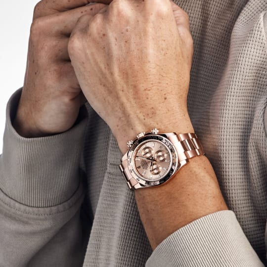 Rolex Daytona Rose Gold Baguette Pink Dial 116505-0012 Mens 40mm