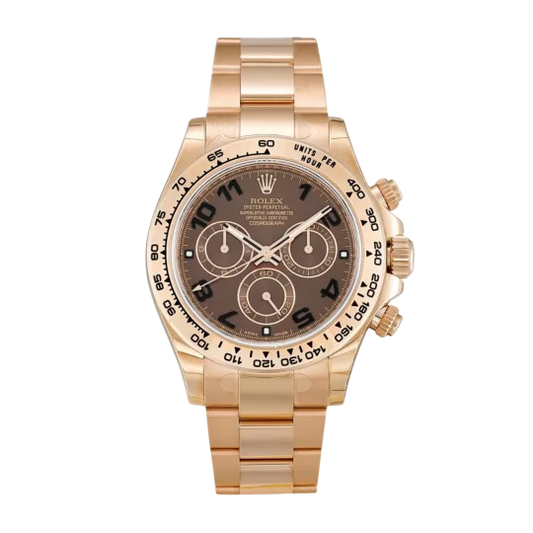 Rolex Daytona Rose Gold Brown Arabic Dial 116505-0011 Mens 40mm