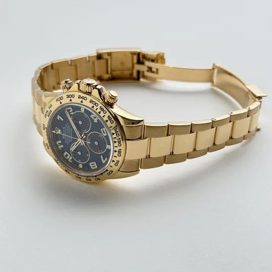 Rolex Daytona Yellow Gold Blue Dial 116508 Blue Arabic 40mm