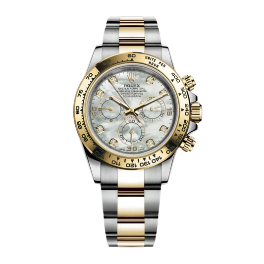 Rolex Daytona Yellow Gold & Steel Mother of Pearl Dial 116503-0007 Mens 40mm