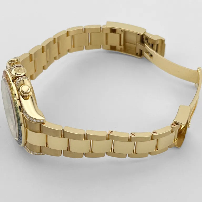 Rolex Daytona Yellow Gold Rainbow Black Dial 126598RBOW Mens 40mm