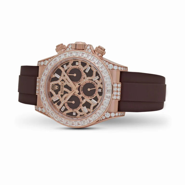 Rolex Daytona "Giraffe" Rose Gold Diamond Brown Pave Dial 126555TBR "Giraffe"40mm