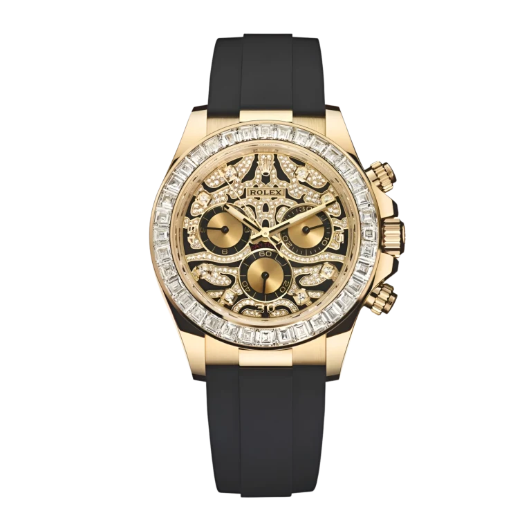 Rolex Daytona Yellow Gold  Diamond Oysterflex "Eye of the Tiger" 116588TBR-0003 Mens 40mm