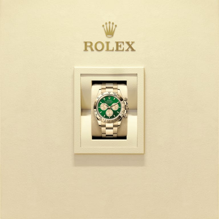 Rolex Daytona Yellow Gold Green Dial 126508-0008 Mens 40mm