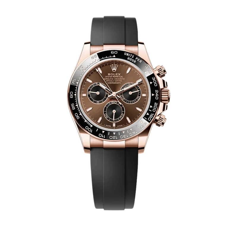 Rolex Daytona Rose Gold Oysterflex Brown Dial 126515LN-0010 mens 40mm