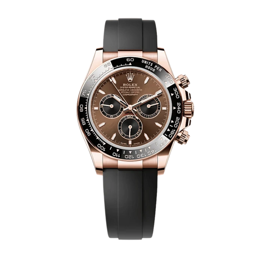 Rolex Daytona Rose Gold Oysterflex Brown Dial 126515LN-0010 mens 40mm