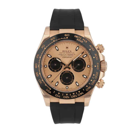 Rolex Daytona Rose Gold Oysterflex Pink Dial 116515LN-0013 Mens 40mm