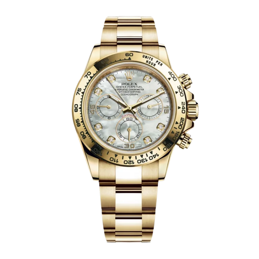 Rolex Daytona Yellow Gold Mother of Pearl Dial 116508-0007 Mens 40mm