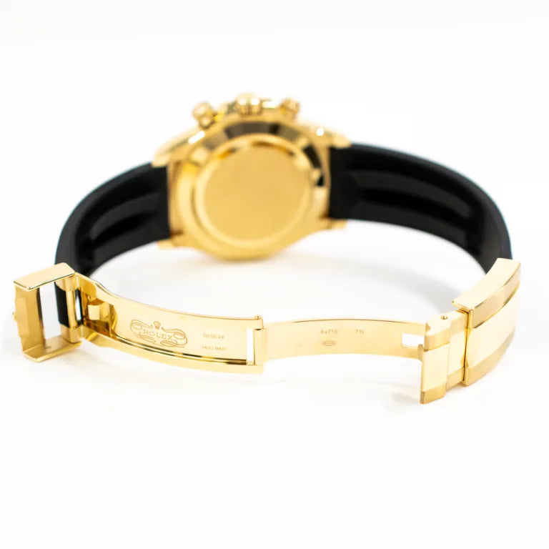 Rolex Daytona Yellow Gold Oysterflex Champagne Dial 116518LN-0040 Mens 40mm