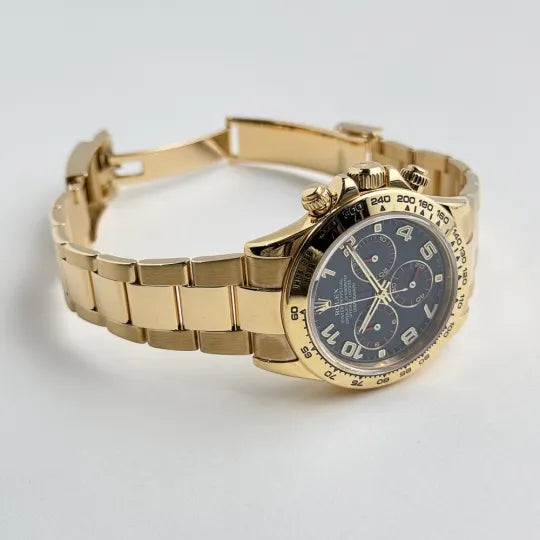Rolex Daytona Yellow Gold Blue Dial 116508 Blue Arabic 40mm