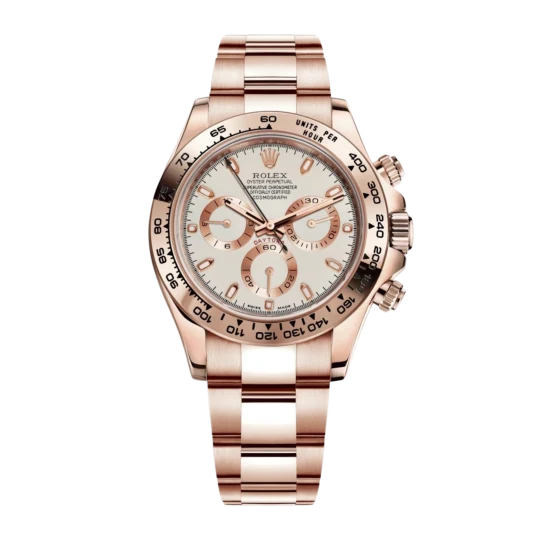 Rolex Daytona Rose Gold White Dial 116505-0010 Mens 40mm