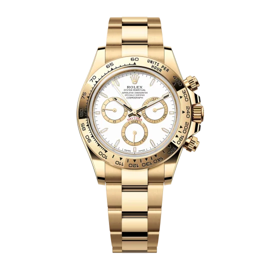 Rolex Daytona Yellow Gold White Dial 126508-0001 Mens 40mm