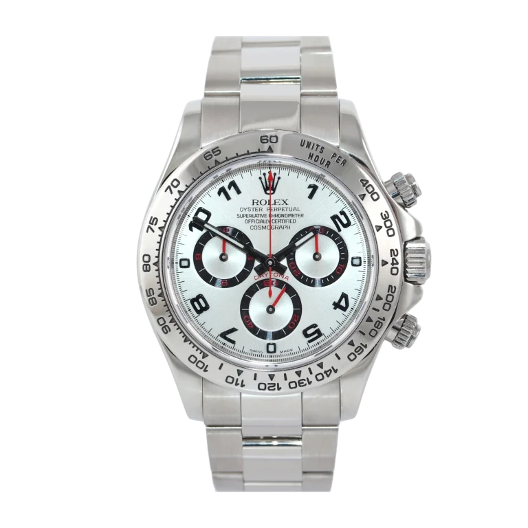 Rolex Daytona White Gold Silver Dial 116509-Silver-Arabic 40mm