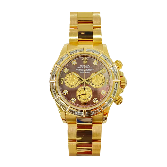 Rolex Daytona Yellow Gold Diamond Mother of Pearl Dial 116568BR 40mm