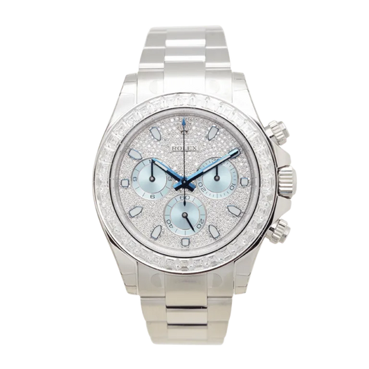 Rolex Daytona Platinum Diamond Pave Dial 116576TBR-0004 Mens 40mm