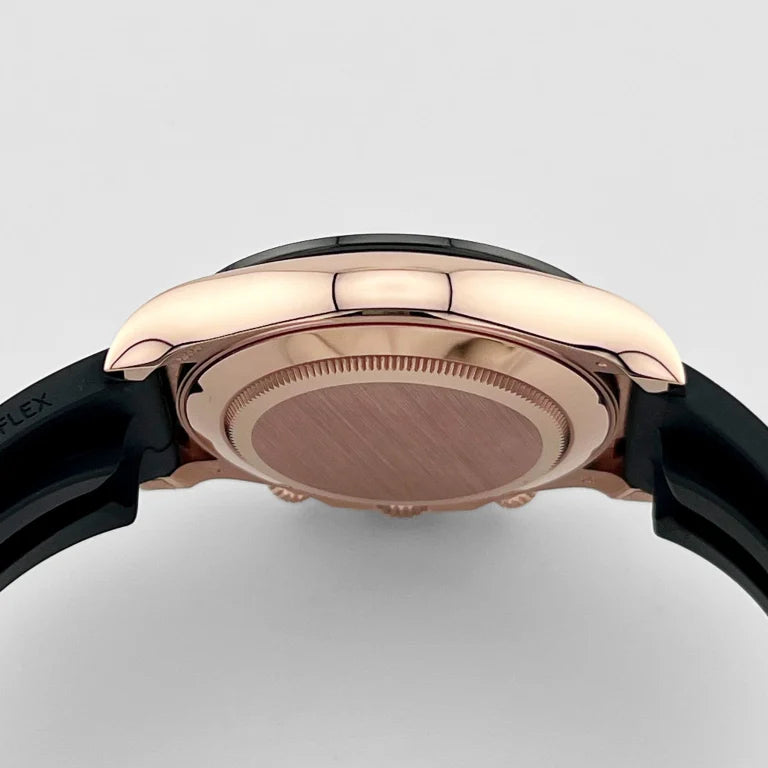 Rolex Daytona Rose Gold Baguette Oysterflex Pink Dial 116515LN-0021 Mens 40mm