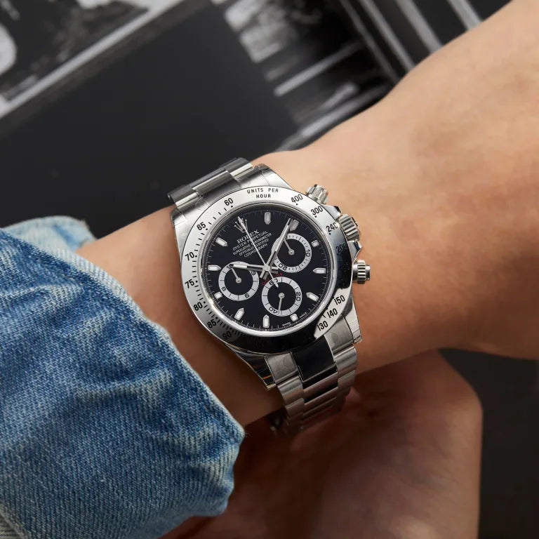 Rolex Daytona Steel Black Dial 116520-0015 Men 40MM