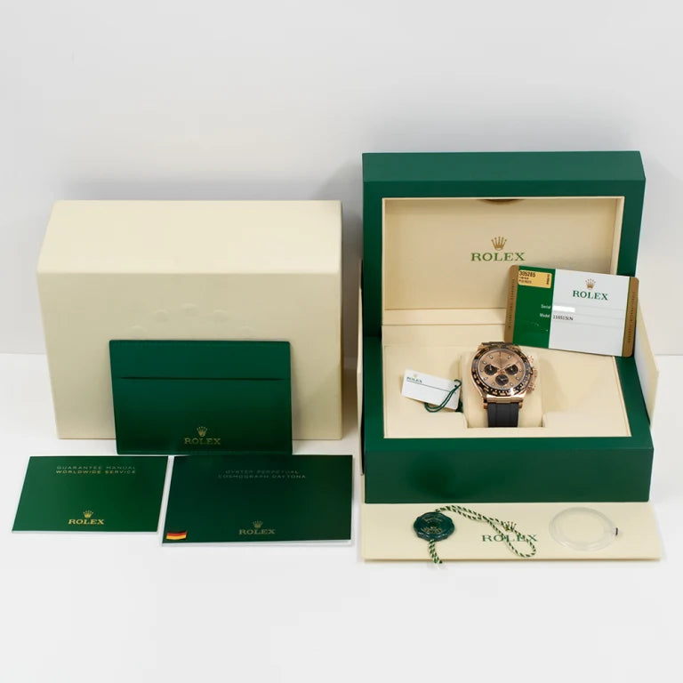 Rolex Daytona Rose Gold Oysterflex Pink Dial 116515LN-0013 Mens 40mm