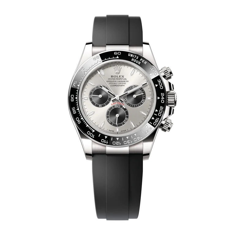 Rolex Daytona White Gold Oysterflex Silver Dial 126519LN-0006 Mens 40mm