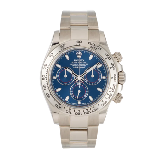 Rolex Daytona White Gold Blue Dial 116509-0071 Mens 40mm